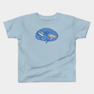 Sleeping rainbow dragon Kids T-Shirt